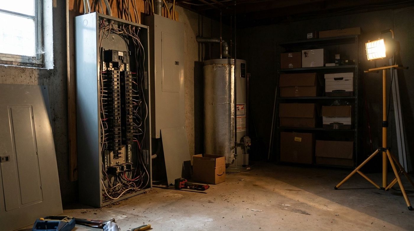 Working space, measured from the equipment